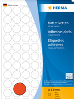 Herma Etiket HERMA 2232 rond 13mm rood 2464stuks