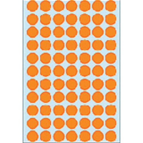 Herma Etiket HERMA 2234 rond 13mm fluor oranje 1848stuks