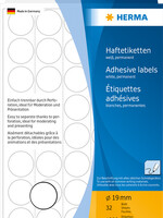 Herma Etiket HERMA 2250 rond 19mm wit 1280stuks