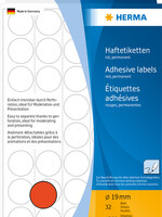 Herma Etiquette HERMA 2252 rond 19mm rouge 1280 pièces