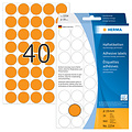 Herma Etiket HERMA 2254 rond 19mm fluor oranje 960stuks