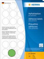 Herma Etiket HERMA 2255 rond 19mm groen 1280stuks