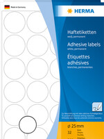 Herma Etiket HERMA 2260 rond 25mm wit 768stuks