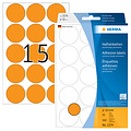 Herma Etiket HERMA 2274 rond 32mm fluor oranje 360stuks
