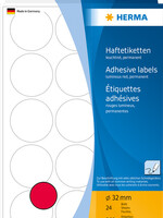 Herma Etiket HERMA 2276 rond 32mm fluor rood 360stuks