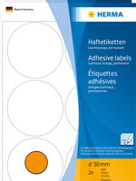 Herma Etiquette HERMA 2284 rond 50mm orange fluo 144 pièces