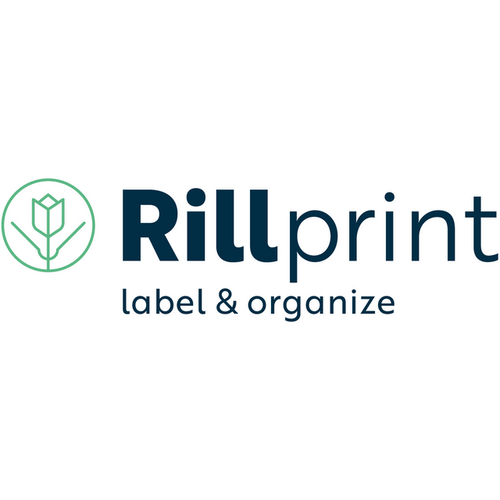 Rillprint Étiquette Rillprint 25mm rouleau de 500 pièces orange fluo