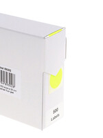 Rillprint Etiket Rillprint 25mm 500st op rol fluor geel