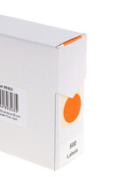 Rillprint Etiket Rillprint 25mm 500st op rol fluor rood