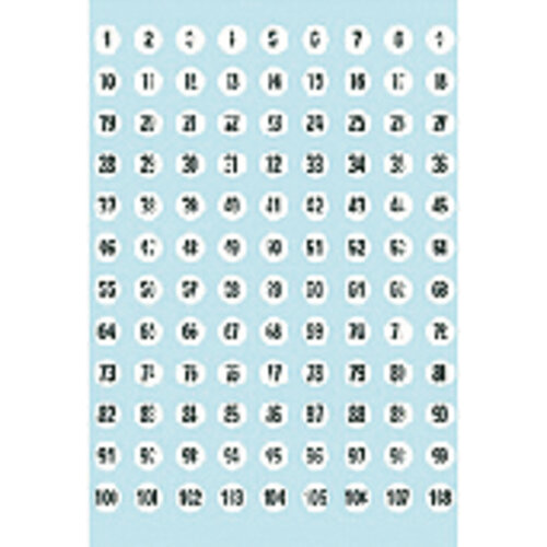 Herma Etiquette HERMA 4128 chiffres 1-540 Ø8mm 540pcs