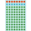 Herma Etiquette HERMA 4129 chiffres 1-160 Ø8mm assorti 576pcs