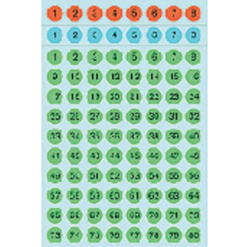 Herma Etiquette HERMA 4129 chiffres 1-160 Ø8mm assorti 576pcs
