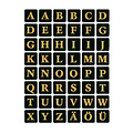 Herma Etiquette HERMA 4130 lettres A-Z dorées sur noir 13x13mm