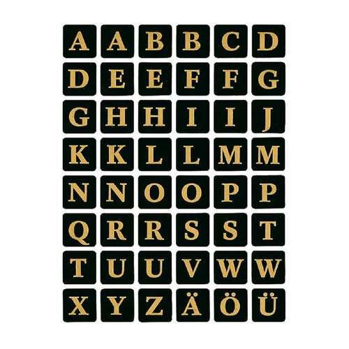 Herma Etiket HERMA 4130 13x13Mm letters A-Z zwart op goud