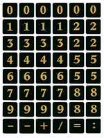 Herma Etiquette HERMA 4131 chiffres 0-9 dorées sur noir 13x13mm
