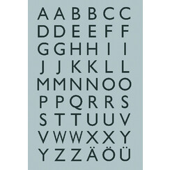 Etiquette HERMA 4133 lettres A-Z noir sur argent 13x12mm