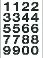 Herma Etiket HERMA 4136 20x18mm getallen 0-9 zwart op transparant