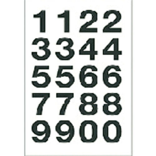 Herma Etiket HERMA 4136 20x18mm getallen 0-9 zwart op transparant