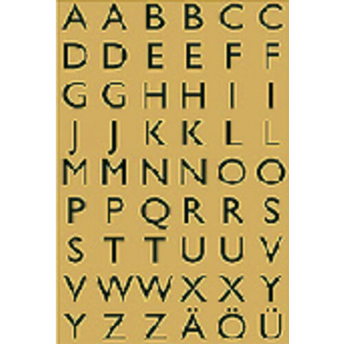 Herma Etiket HERMA 4145 13x12mm letters A-Z zwart op goud