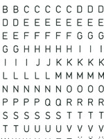 Herma Etiket HERMA 4154 5mm letter A-Z zwart op transparant