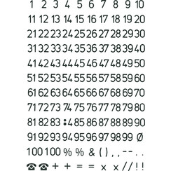 Etiquette HERMA 4155 chiffres 0-9 noir/transp 5mm