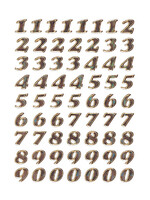 Herma Etiquette HERMA 4193 chiffres 0-9 dorés 8mm 64 pcs