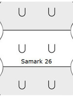 Sato Prijsetiket 12x26mm Sato Samark afneembaar wit