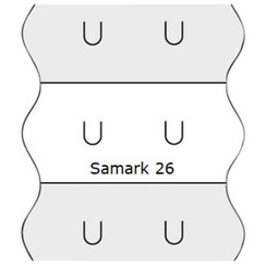 Etiquette prix Sato Samark 26x12mm blanc amovible