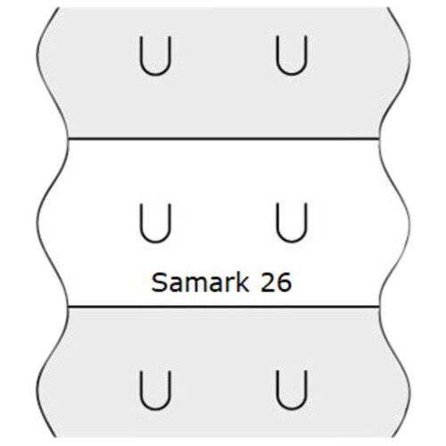 Sato Prijsetiket 12x26mm Sato Samark afneembaar wit