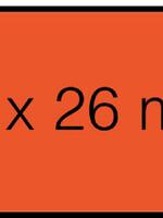 Open-Data Etiquette prix Open-data C6 26x12mm rouge fluo permanent
