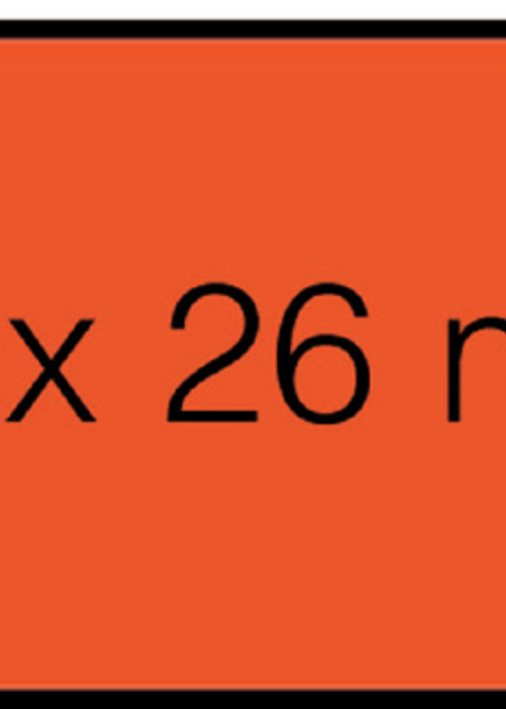 Open-Data Etiquette prix Open-data C6 26x12mm rouge fluo permanent