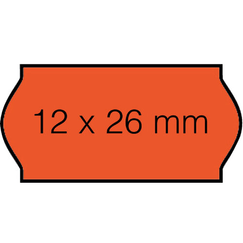 Open-Data Etiquette prix Open-data C6 26x12mm rouge fluo permanent