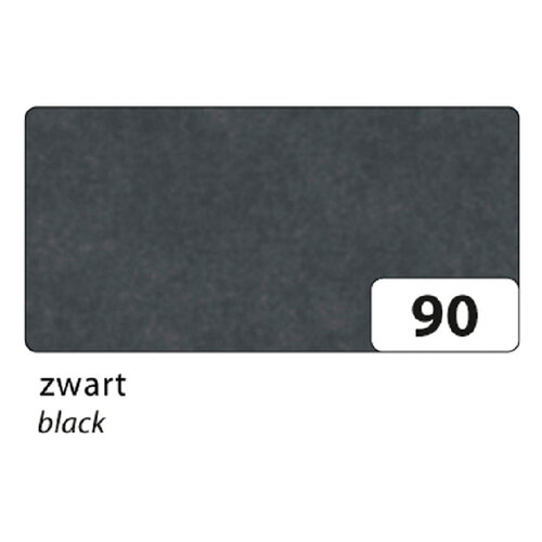 Folia Paper Zijdevloeipapier Folia 50x70cm 20g nr90 zwart set à 5vel