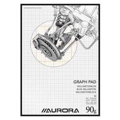 Bloc papier millimétré Aurora A4 brun
