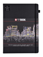 Sakura Carnet de croquis-notes Sakura A4 140g 80 feuilles noir