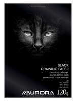 Aurora Bloc à dessin Aurora A4 20 feuilles 120g papier à dessin noir