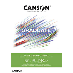 Tekenblok Canson Graduate Dessin A3 160gr 30vel