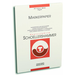 Bloc papier marqueur Schoellershammer A3 75g blanc