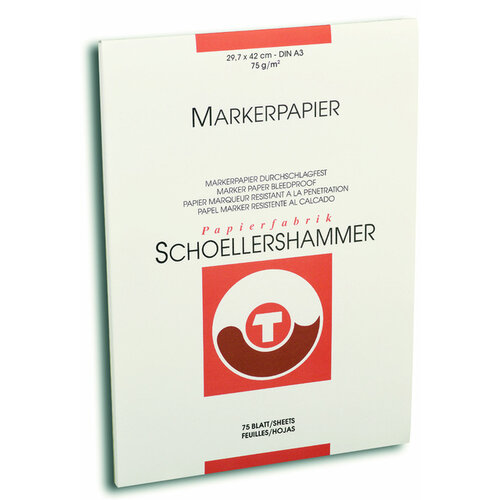 Schoellershammer Bloc papier marqueur Schoellershammer A3 75g blanc