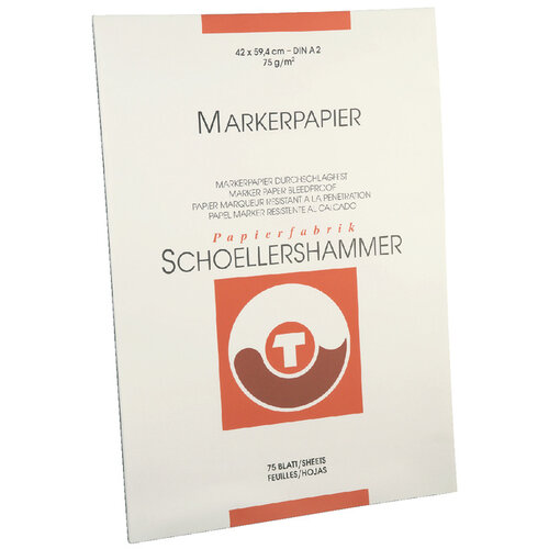 Schoellershammer Bloc papier marqueur Schoellershammer A2 75g blanc
