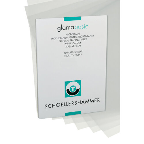 Schoellershammer Bloc papier plans Schoellershammer A4 80-85g transp 50 fls