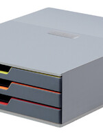 Durable Ladenbox Durable Varicolor 3 laden grijs