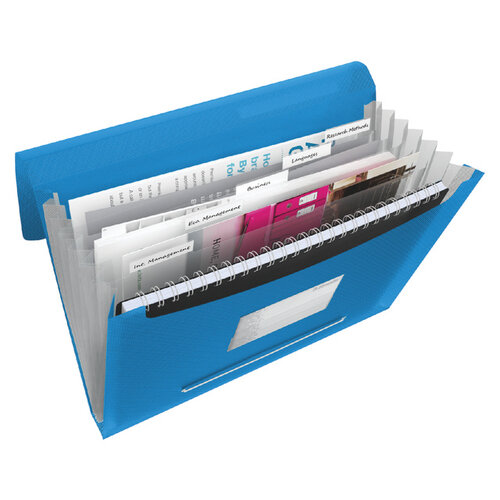 Esselte Trieur Esselte Vivida PP 6 compartiments bleu