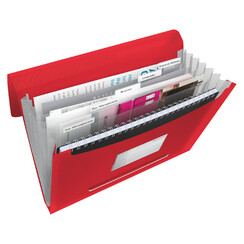 Trieur Esselte Vivida PP 6 compartiments rouge