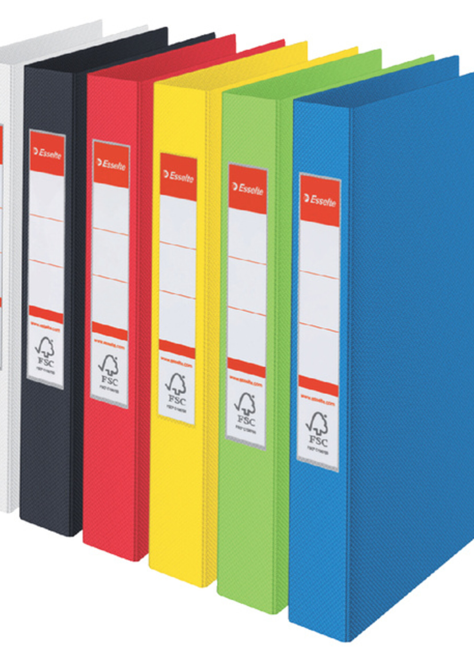 Esselte Ringband Esselte Vivida A4 4-rings O-mech 25mm PP rood