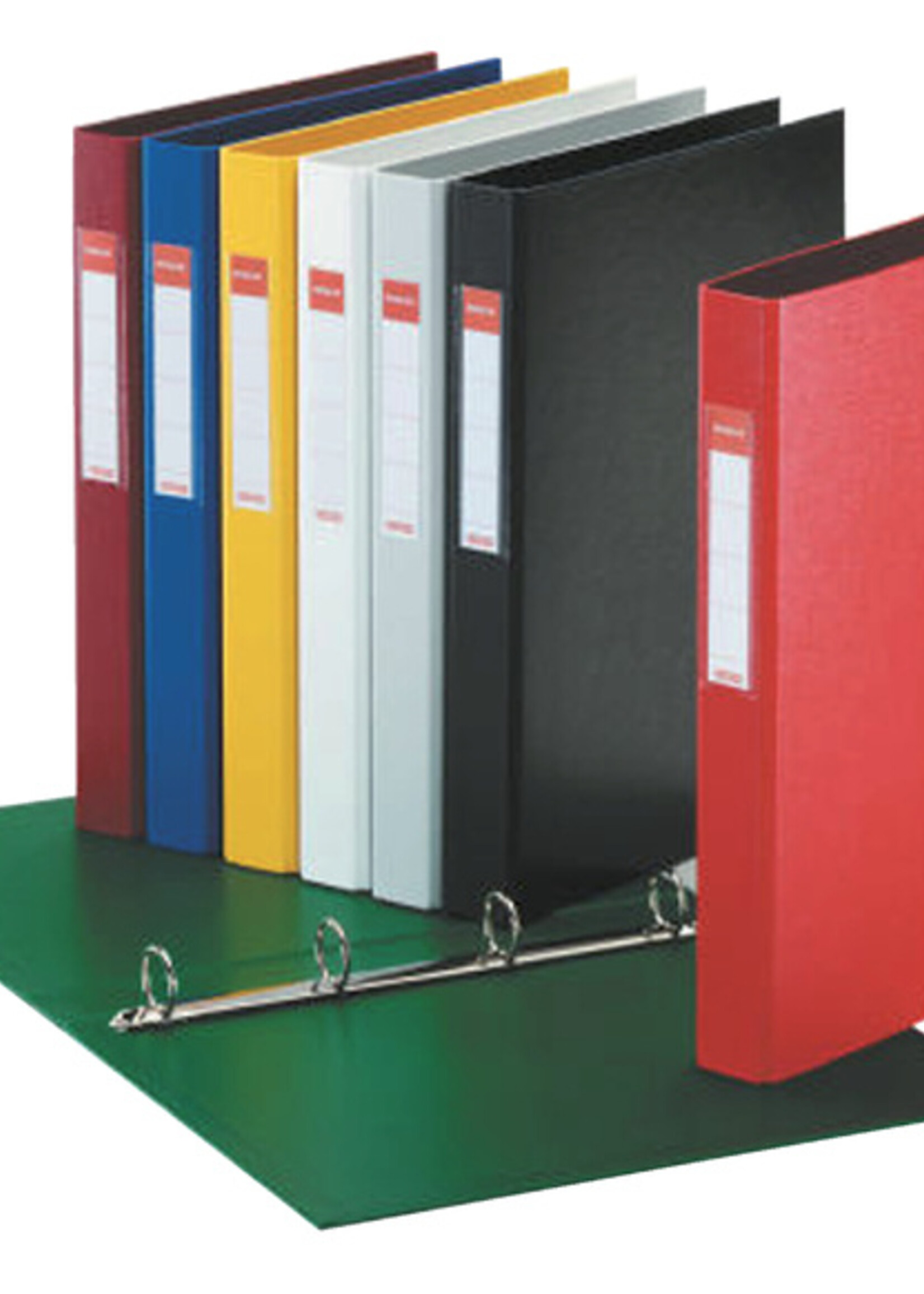 Esselte Ringband Esselte Vivida A4 4-rings O-mech 25mm PP rood