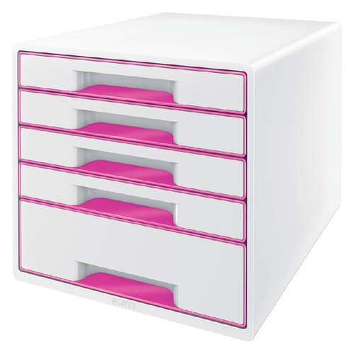 Leitz Ladenblok Leitz WOW 5 laden wit/roze