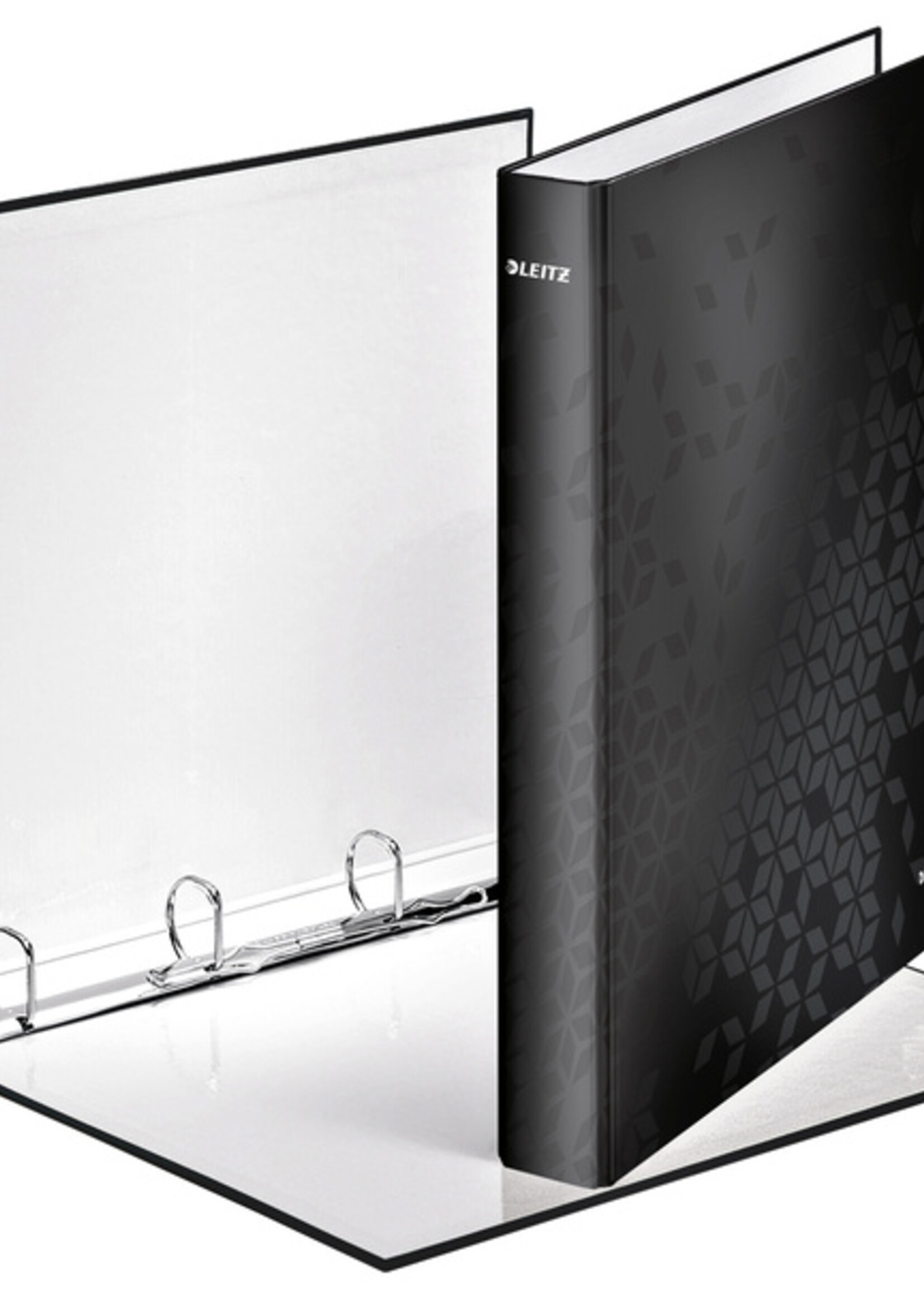 Leitz Classeur Leitz WOW A4 4 anneaux méc-D 25mm carton noir