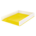 Leitz Corbeille à courrier Leitz WOW A4 blanc/jaune