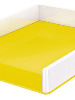 Leitz Corbeille à courrier Leitz WOW A4 blanc/jaune